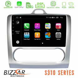 Bizzar S310 Ford Focus Manual AC Car Pad 9 Android 10 Multimedia Station