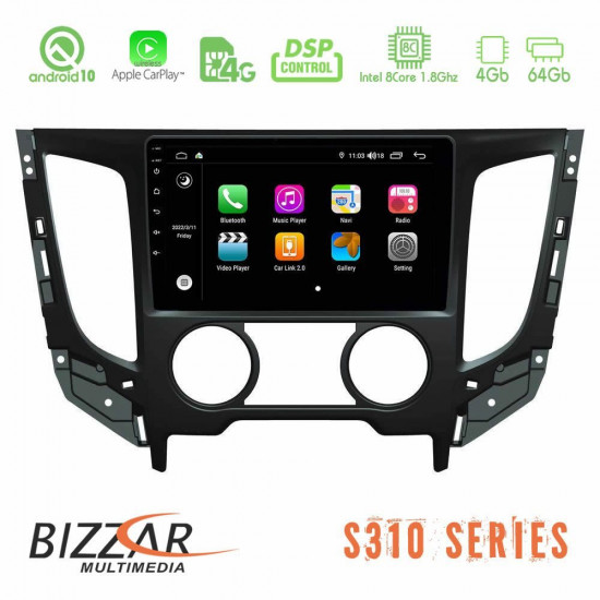 Bizzar S310 Mitsubishi L200 2016-2021 Car Pad 9 Android 10 Multimedia Station