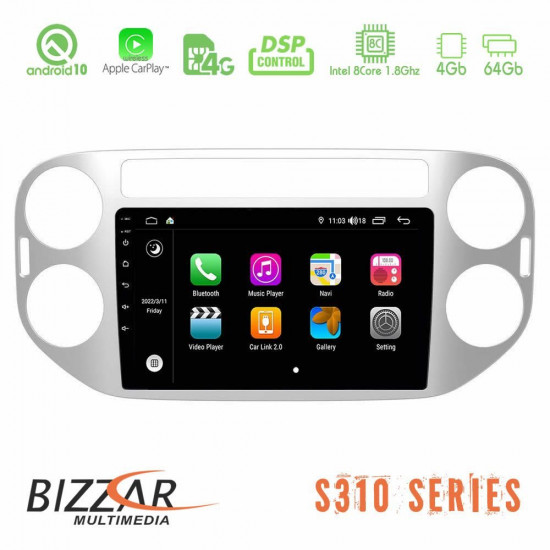Bizzar S310 VW Tiguan Car Pad 9 Android 10 Multimedia Station