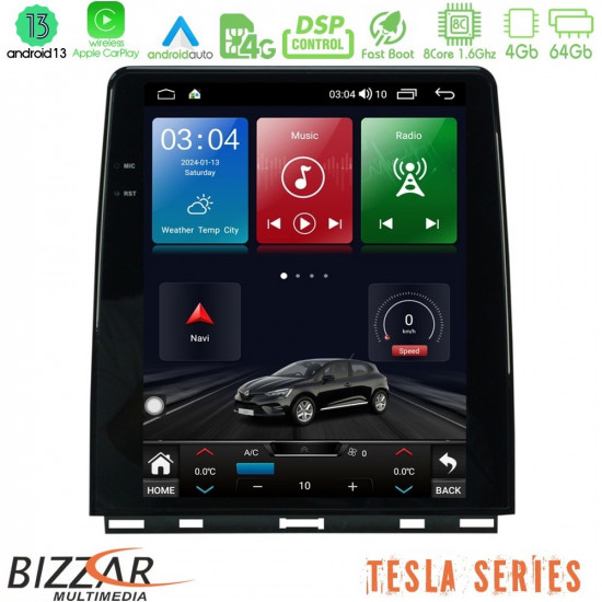 Bizzar Tesla Series 8Core Android13 4+64GB Renault Clio 5 2020-2024 Navigation Multimedia Tablet 9.7 Bizzar Tesla Series 8Core Android13 4+64GB Renault Clio 5 2020-2024 Navigation Multimedia Tablet 9.7