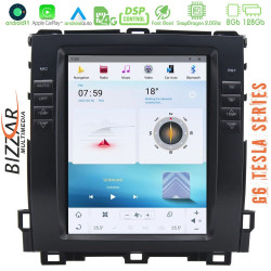 Bizzar Toyota Land Cruiser J120 2002-2009 Android 11 (8+128GB) Tesla Multimedia Station 10,4
