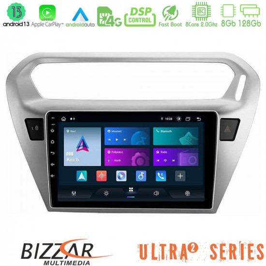 Bizzar Ultra Series Citroen C-Elysee / Peugeot 301 8Core Android13 8+128GB Navigation Multimedia Tablet 9 Bizzar Ultra Series Citroen C-Elysee / Peugeot 301 8Core Android13 8+128GB Navigation Multimedia Tablet 9