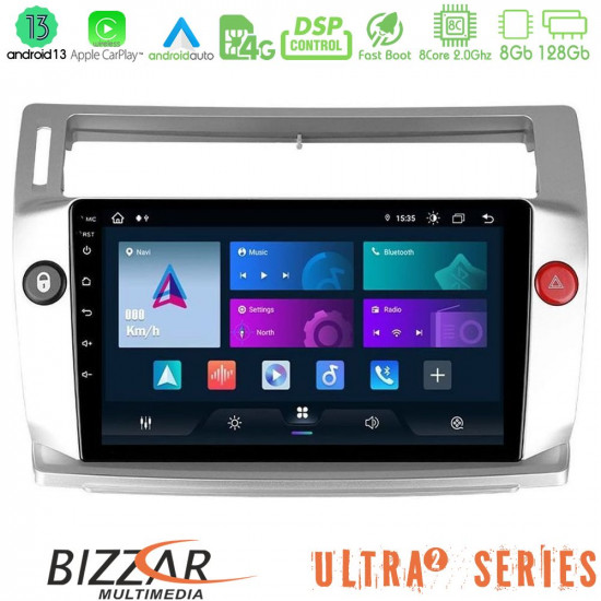 Bizzar Ultra Series Citroen C4 2004-2010 8core Android13 8+128GB Navigation Multimedia Tablet 9 Bizzar Ultra Series Citroen C4 2004-2010 8core Android13 8+128GB Navigation Multimedia Tablet 9