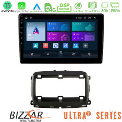 Bizzar Ultra Series Fiat 500 2016-gt; 8core Android13 8+128GB Navigation Multimedia Tablet 9