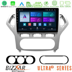 Bizzar Ultra Series Ford Mondeo 2007-2010 AUTO A/C 8core Android13 8+128GB Navigation Multimedia Tablet 10 Bizzar Ultra Series Ford Mondeo 2007-2010 AUTO A/C 8core Android13 8+128GB Navigation Multimedia Tablet 10