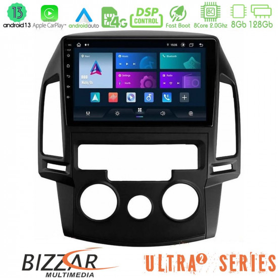 Bizzar Ultra Series Hyundai i30 2007-2012 Manual A/C 8core Android13 8+128GB Navigation Multimedia Tablet 9 Bizzar Ultra Series Hyundai i30 2007-2012 Manual A/C 8core Android13 8+128GB Navigation Multimedia Tablet 9