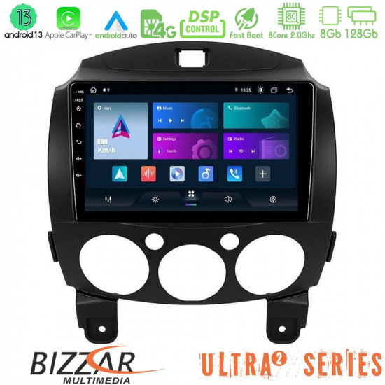 Bizzar Ultra Series Mazda 2 2008-2014 8core Android13 8+128GB Navigation Multimedia Tablet 9 Bizzar Ultra Series Mazda 2 2008-2014 8core Android13 8+128GB Navigation Multimedia Tablet 9