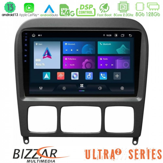Bizzar Ultra Series Mercedes S Class 1999-2004 (W220) 8Core Android13 8+128GB Navigation Multimedia Tablet 9? Bizzar Ultra Series Mercedes S Class 1999-2004 (W220) 8Core Android13 8+128GB Navigation Multimedia Tablet 9?