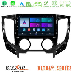 Bizzar Ultra Series Mitsubishi L200 2016-gt; -amp; Fiat Fullback (Manual A/C) 8core Android13 8+128GB Navigation Multimedia Tablet 9