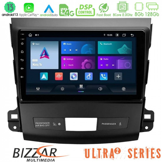 Bizzar Ultra Series Mitsubishi Outlander/Citroen C-Crosser/Peugeot 4007 8core Android13 8+128GB Navigation Multimedia Tablet 9 Bizzar Ultra Series Mitsubishi Outlander/Citroen C-Crosser/Peugeot 4007 8core Android13 8+128GB Navigation Multimedia Tablet 9