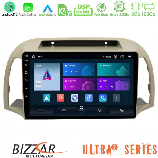 Bizzar Ultra Series Nissan Micra K12 2002-2010 8core Android13 8+128GB Navigation Multimedia Tablet 9 Bizzar Ultra Series Nissan Micra K12 2002-2010 8core Android13 8+128GB Navigation Multimedia Tablet 9