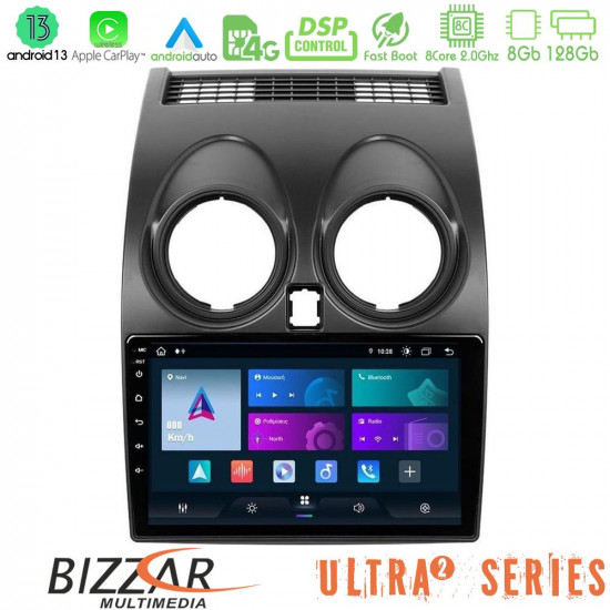 Bizzar Ultra Series Nissan Qashqai J10 8core Android13 8+128GB Navigation Multimedia Tablet 9 Bizzar Ultra Series Nissan Qashqai J10 8core Android13 8+128GB Navigation Multimedia Tablet 9