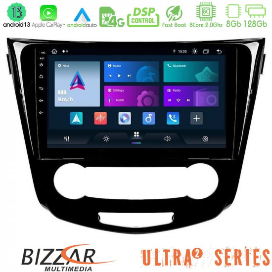 Bizzar Ultra Series Nissan Qashqai J11 (Manual A/C) 8core Android13 8+128GB Navigation Multimedia Tablet 10 Bizzar Ultra Series Nissan Qashqai J11 (Manual A/C) 8core Android13 8+128GB Navigation Multimedia Tablet 10
