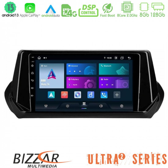 Bizzar Ultra Series Peugeot 208 2019-2023 8Core Android13 8+128GB Navigation Multimedia Tablet 9 Bizzar Ultra Series Peugeot 208 2019-2023 8Core Android13 8+128GB Navigation Multimedia Tablet 9
