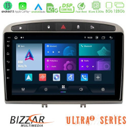 Bizzar Ultra Series Peugeot 308/RCZ 8core Android13 8+128GB Navigation Multimedia Tablet 9 (Ασημί Χρώμα)
