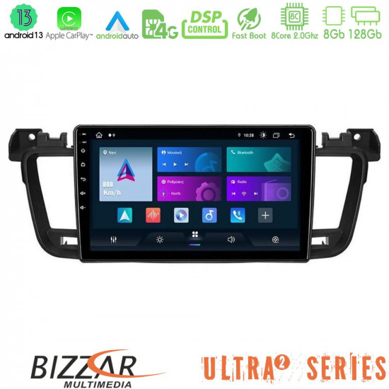 Bizzar Ultra Series Peugeot 508 2010-2018 8core Android13 8+128GB Navigation Multimedia Tablet 9 Bizzar Ultra Series Peugeot 508 2010-2018 8core Android13 8+128GB Navigation Multimedia Tablet 9