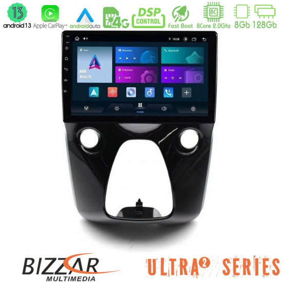 Bizzar Ultra Series Toyota Aygo Citroen C1 Peugeot 108 8core Android13 8+128GB Navigation Multimedia 10 Bizzar Ultra Series Toyota Aygo Citroen C1 Peugeot 108 8core Android13 8+128GB Navigation Multimedia 10