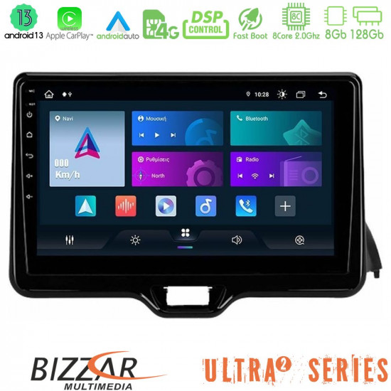 Bizzar Ultra Series Toyota Yaris 2020-gt; 8Core Android13 8+128GB Navigation Multimedia Tablet 10 Bizzar Ultra Series Toyota Yaris 2020-gt; 8Core Android13 8+128GB Navigation Multimedia Tablet 10