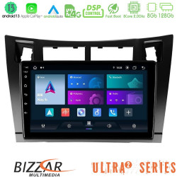 Bizzar Ultra Series Toyota Yaris 8core Android13 8+128GB Navigation Multimedia Tablet 9 (Μαύρο Χρώμα)