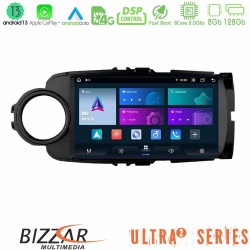 Bizzar Ultra Series Toyota Yaris 8core Android13 8+128GB Navigation Multimedia Tablet 9 (Μαύρο χρώμα)