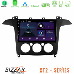 Bizzar XT2 Series 4Core Android13 2+32GB Ford S-Max 2006-2008 (manual A/C) Navigation Multimedia Tablet 9 Bizzar XT2 Series 4Core Android13 2+32GB Ford S-Max 2006-2008 (manual A/C) Navigation Multimedia Tablet 9