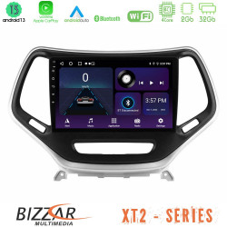 Bizzar XT2 Series 4Core Android13 2+32GB Jeep Cherokee 2014-2019 Navigation Multimedia Tablet 9 (Ασημί Χρώμα)