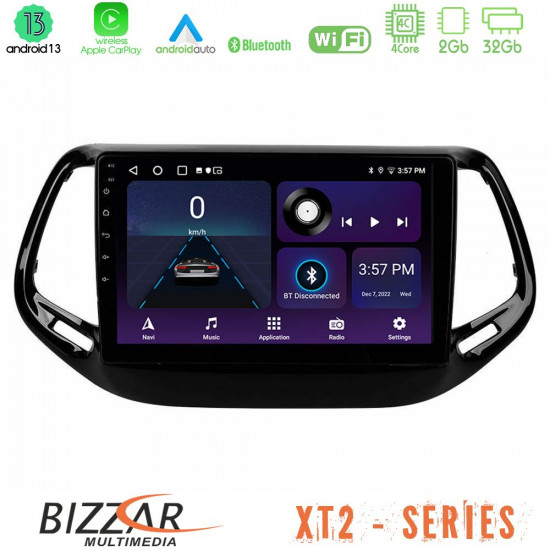 Bizzar XT2 Series 4Core Android13 2+32GB Jeep Compass 2017-gt; Navigation Multimedia Tablet 10