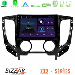 Bizzar XT2 Series 4Core Android13 2+32GB Mitsubishi L200 2016-gt; -amp; Fiat Fullback (Manual A/C) Navigation Multimedia Tablet 9