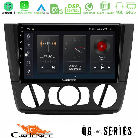 Cadence QG Series 8Core Android13 4+64GB BMW 1Series E81/E82/E87/E88 (MANUAL A/C) Navigation Multimedia Tablet 9 Cadence QG Series 8Core Android13 4+64GB BMW 1Series E81/E82/E87/E88 (MANUAL A/C) Navigation Multimedia Tablet 9