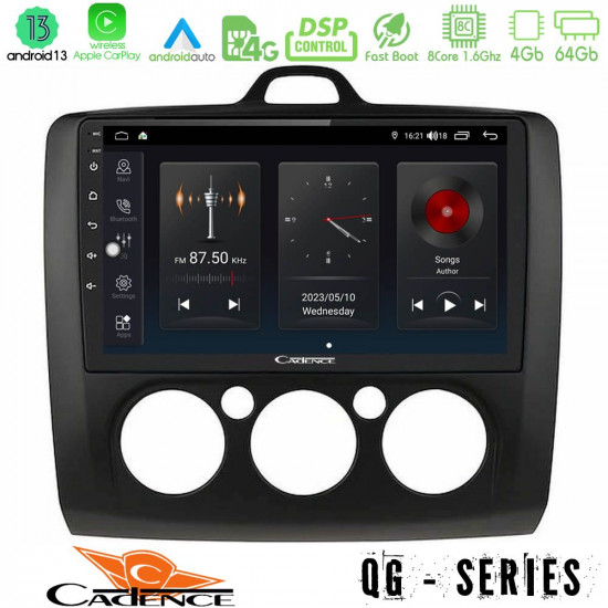 Cadence QG Series 8Core Android13 4+64GB Ford Focus Manual AC Navigation Multimedia Tablet 9 (Μαύρο Χρώμα) Cadence QG Series 8Core Android13 4+64GB Ford Focus Manual AC Navigation Multimedia Tablet 9 (Μαύρο Χρώμα)