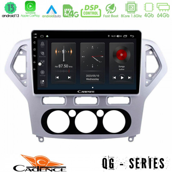 Cadence QG Series 8Core Android13 4+64GB Ford Mondeo 2007-2010 Manual A/C Navigation Multimedia Tablet 10 Cadence QG Series 8Core Android13 4+64GB Ford Mondeo 2007-2010 Manual A/C Navigation Multimedia Tablet 10