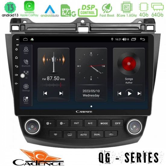 Cadence QG Series 8Core Android13 4+64GB Honda Accord 2002-2008 Navigation Multimedia Tablet 10 Cadence QG Series 8Core Android13 4+64GB Honda Accord 2002-2008 Navigation Multimedia Tablet 10