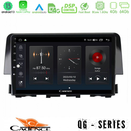 Cadence QG Series 8Core Android13 4+64GB Honda Civic 2016-2020 Navigation Multimedia Tablet 9 Cadence QG Series 8Core Android13 4+64GB Honda Civic 2016-2020 Navigation Multimedia Tablet 9
