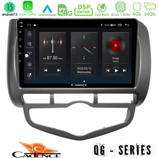 Cadence QG Series 8Core Android13 4+64GB Honda Jazz 2002-2008 (Auto A/C) Navigation Multimedia Tablet 9 Cadence QG Series 8Core Android13 4+64GB Honda Jazz 2002-2008 (Auto A/C) Navigation Multimedia Tablet 9