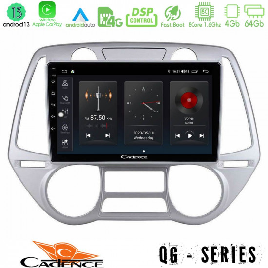Cadence QG Series 8Core Android13 4+64GB Hyundai i20 2009-2012 Auto A/C Navigation Multimedia Tablet 9 Cadence QG Series 8Core Android13 4+64GB Hyundai i20 2009-2012 Auto A/C Navigation Multimedia Tablet 9
