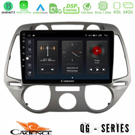 Cadence QG Series 8Core Android13 4+64GB Hyundai i20 2009-2012 Manual A/C Navigation Multimedia Tablet 9 Cadence QG Series 8Core Android13 4+64GB Hyundai i20 2009-2012 Manual A/C Navigation Multimedia Tablet 9