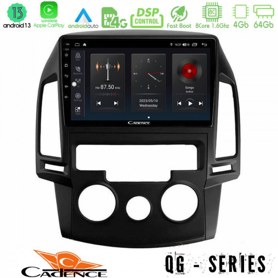 Cadence QG Series 8Core Android13 4+64GB Hyundai i30 2007-2012 Manual A/C Navigation Multimedia Tablet 9 Cadence QG Series 8Core Android13 4+64GB Hyundai i30 2007-2012 Manual A/C Navigation Multimedia Tablet 9