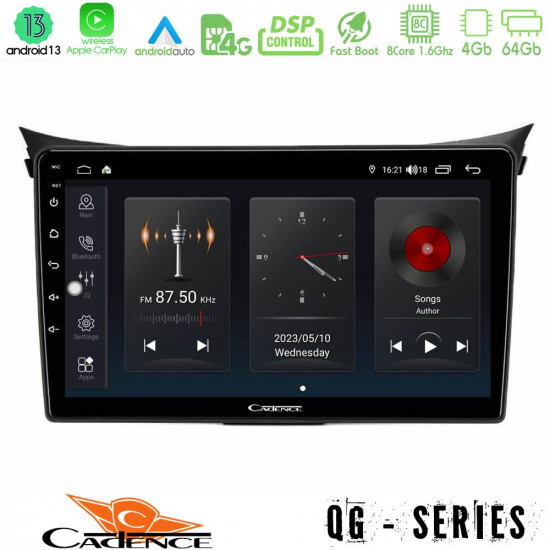 Cadence QG Series 8Core Android13 4+64GB Hyundai i30 2012-2017 Navigation Multimedia Tablet 9