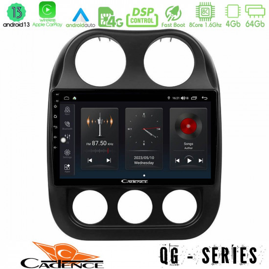 Cadence QG Series 8Core Android13 4+64GB Jeep Compass 2010-2016 Navigation Multimedia Tablet 10 Cadence QG Series 8Core Android13 4+64GB Jeep Compass 2010-2016 Navigation Multimedia Tablet 10
