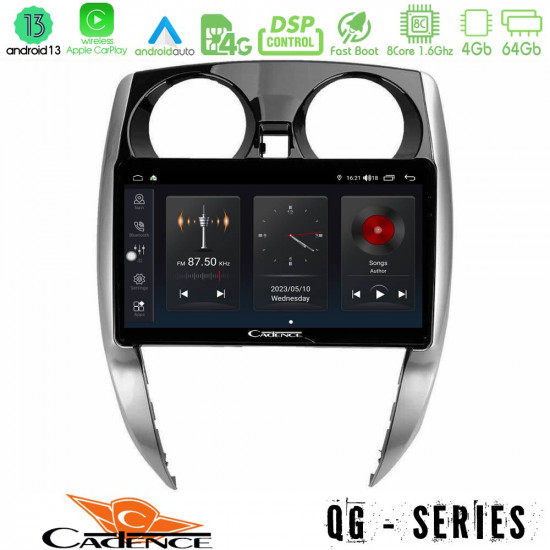 Cadence QG Series 8Core Android13 4+64GB Nissan Note 2013-2018 Navigation Multimedia Tablet 10 Cadence QG Series 8Core Android13 4+64GB Nissan Note 2013-2018 Navigation Multimedia Tablet 10