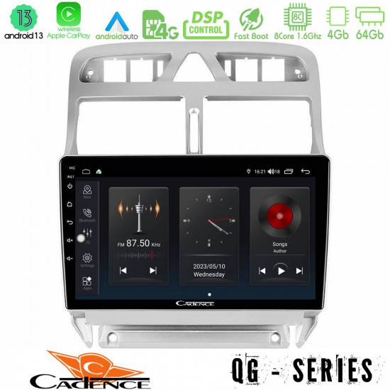 Cadence QG Series 8Core Android13 4+64GB Peugeot 307 2002-2008 Navigation Multimedia Tablet 9 Cadence QG Series 8Core Android13 4+64GB Peugeot 307 2002-2008 Navigation Multimedia Tablet 9