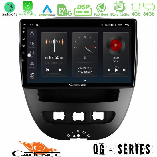 Cadence QG Series 8Core Android13 4+64GB Toyota Aygo/Citroen C1/Peugeot 107 Navigation Multimedia Tablet 10 Cadence QG Series 8Core Android13 4+64GB Toyota Aygo/Citroen C1/Peugeot 107 Navigation Multimedia Tablet 10