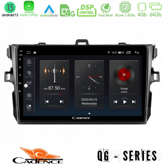 Cadence QG Series 8Core Android13 4+64GB Toyota Corolla 2007-2012 Navigation Multimedia Tablet 9 Cadence QG Series 8Core Android13 4+64GB Toyota Corolla 2007-2012 Navigation Multimedia Tablet 9