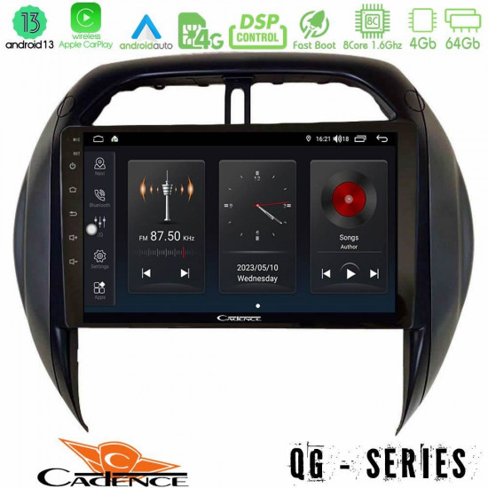 Cadence QG Series 8Core Android13 4+64GB Toyota RAV4 2001-2005 (Auto A/C) Navigation Multimedia Tablet 9 Cadence QG Series 8Core Android13 4+64GB Toyota RAV4 2001-2005 (Auto A/C) Navigation Multimedia Tablet 9