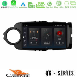 Cadence QG Series 8Core Android13 4+64GB Toyota Yaris Navigation Multimedia Tablet 9 (Μαύρο Χρώμα)