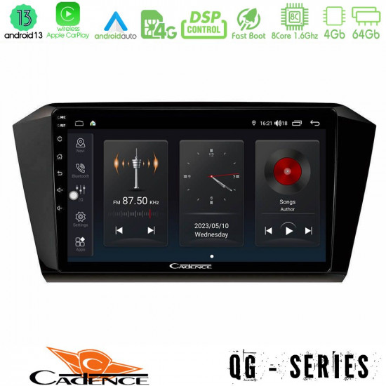 Cadence QG Series 8Core Android13 4+64GB VW Passat Navigation Multimedia Tablet 10 Cadence QG Series 8Core Android13 4+64GB VW Passat Navigation Multimedia Tablet 10