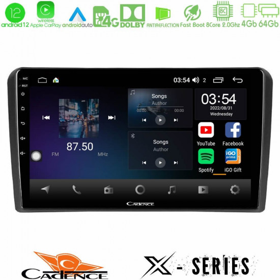 Cadence X Series Audi A3 8P 8core Android12 4+64GB Navigation Multimedia Tablet 9 Cadence X Series Audi A3 8P 8core Android12 4+64GB Navigation Multimedia Tablet 9