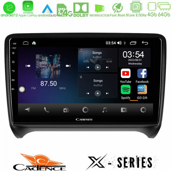 Cadence X Series Audi TT B7 8core Android12 4+64GB Navigation Multimedia Tablet 9 Cadence X Series Audi TT B7 8core Android12 4+64GB Navigation Multimedia Tablet 9