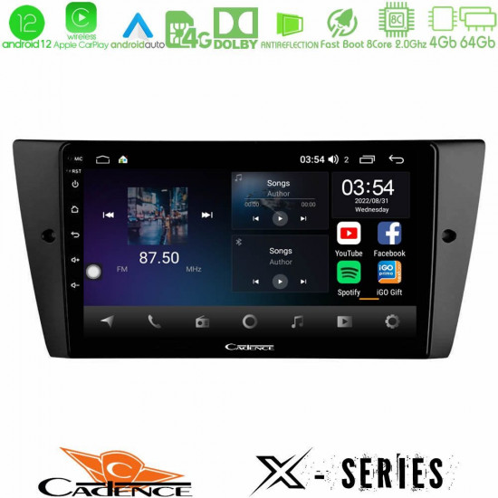 Cadence X Series BMW 3 Series 2006-2011 8core Android12 4+64GB Navigation Multimedia Tablet 9 Cadence X Series BMW 3 Series 2006-2011 8core Android12 4+64GB Navigation Multimedia Tablet 9