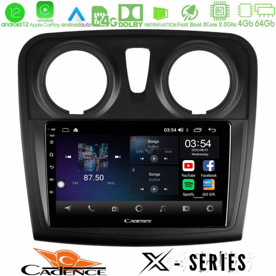 Cadence X Series Dacia Dokker 2014-2021 8core Android12 4+64GB Navigation Multimedia Tablet 9 Cadence X Series Dacia Dokker 2014-2021 8core Android12 4+64GB Navigation Multimedia Tablet 9